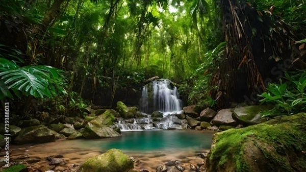 Fototapeta waterfall background very cool 