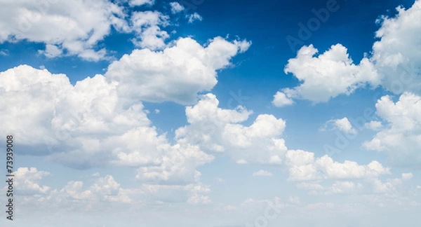 Obraz blue sky with cloud closeup
