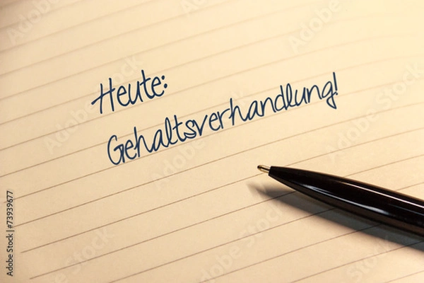 Fototapeta Notiz mit Mitteilung