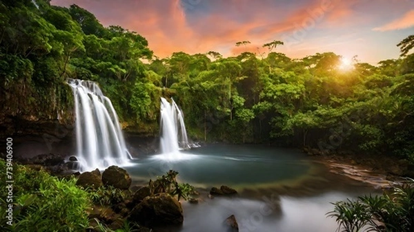 Obraz waterfall background very cool