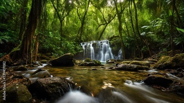 Fototapeta waterfall background very cool