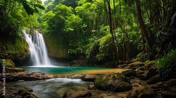 Fototapeta waterfall background very cool