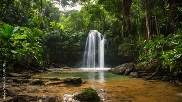 Fototapeta waterfall background very cool