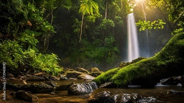 Obraz waterfall background very cool