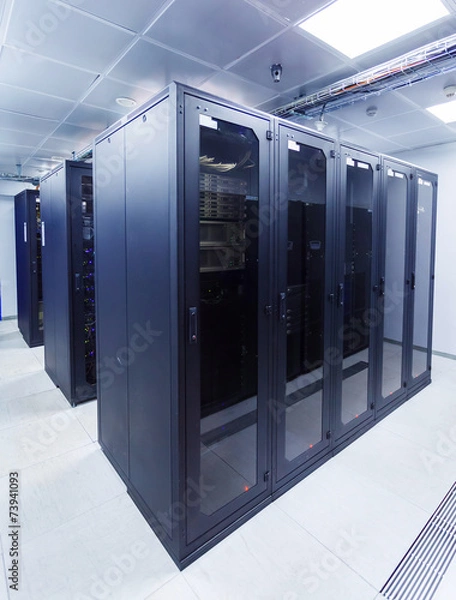 Fototapeta racks in the data center