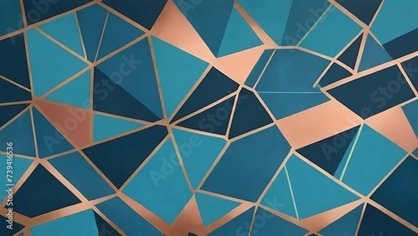 Fototapeta abstract geometric designs featuring a modern and clean aesthetic with a color palette centered abstract geometric designs featuring a modern and clean aesthetic with a color palette centered around s