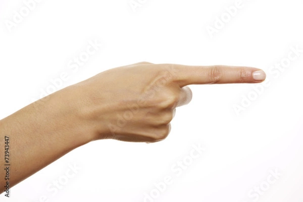 Obraz Hand zeigt nach rechts