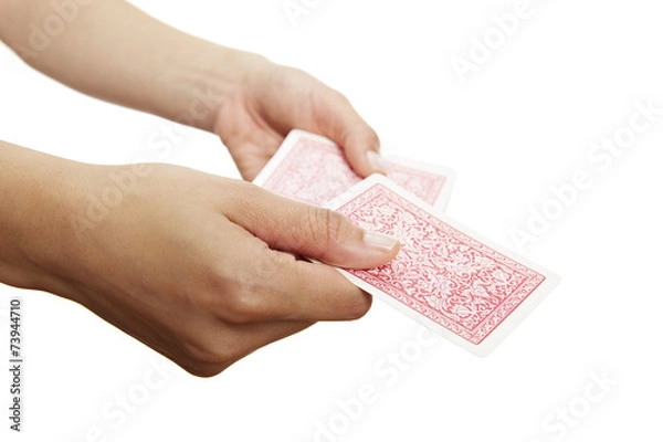 Obraz Hände teilt Karten aus