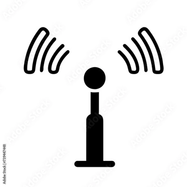 Fototapeta WiFi Wireless Internet Signal Icon: Symbolizing Connectivity and Access