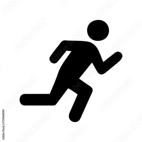 Fototapeta A figure in a swift sprint, ideal for fitness or action concepts