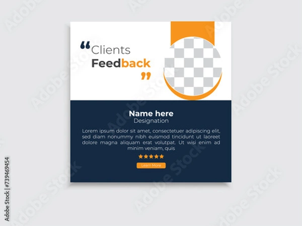 Obraz Modern creative client feedback design template