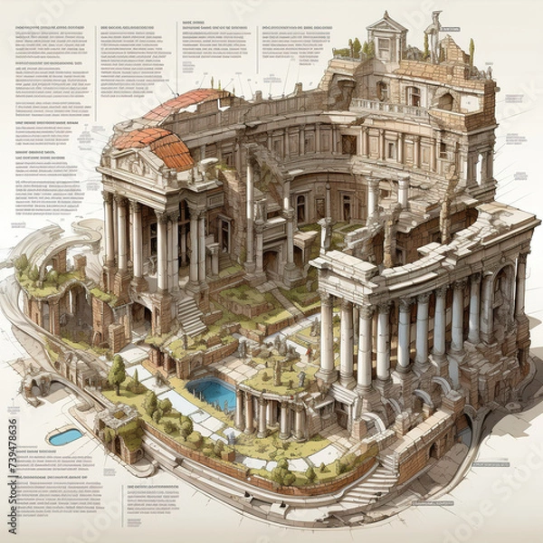 Obraz Old city forum education