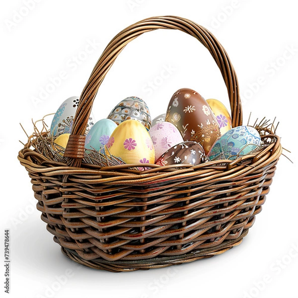 Obraz easter eggs in basket