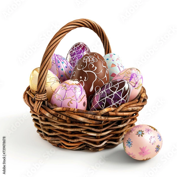 Obraz basket with Easter eggs