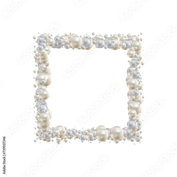 Fototapeta Photo frame made of round colored shapes. Sample. Eps 10