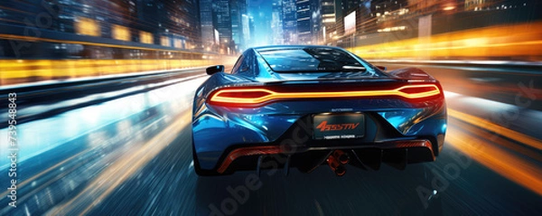 Obraz Racing video simulator. Playing Arcade Car Video Games