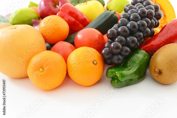 Fototapeta 新鮮な野菜と果物