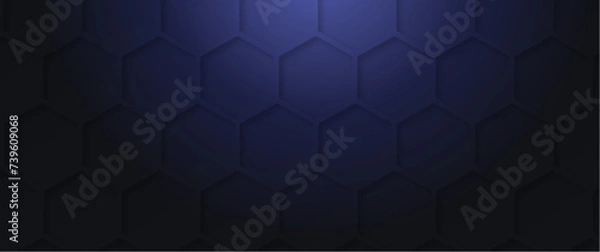 Obraz metal honeycomb, futuristic metal hexagon geometric pattern with radial gradient overlay, eps vector design for background, banner, flyer
