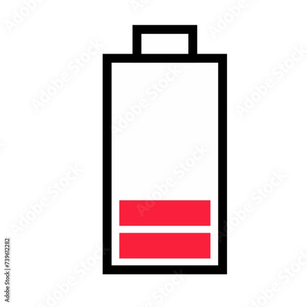 Fototapeta Battery Flat Icon Indicator design vector 