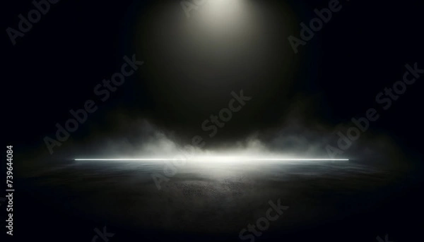 Obraz Stadium light with fog, subtly obscured by the mist and illuminated by the stadium light