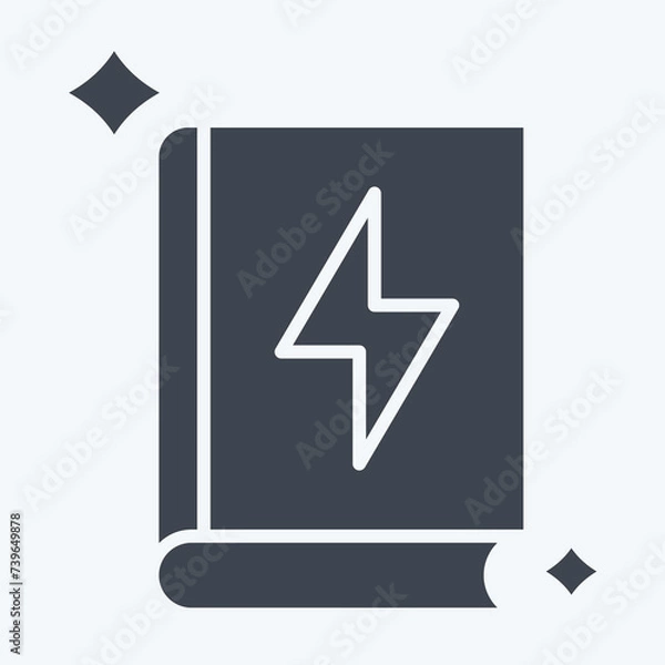 Fototapeta Icon Magic Book. related to Magic symbol. glyph style. simple design editable. simple illustration