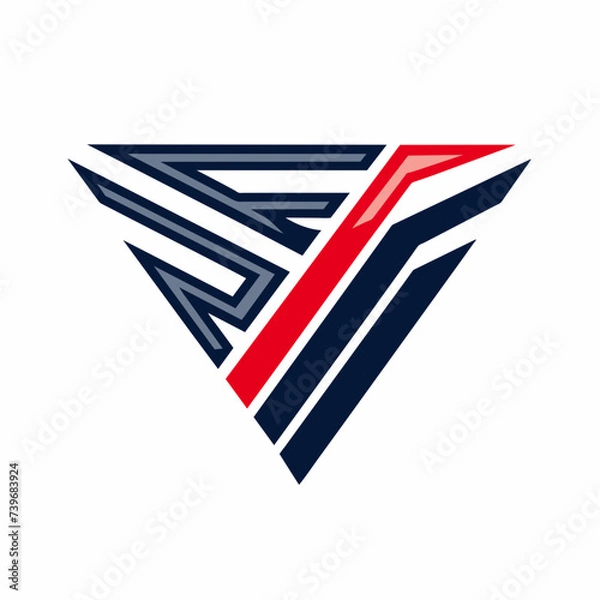 Fototapeta Creative Logo Concept with Abstract Branded Lines