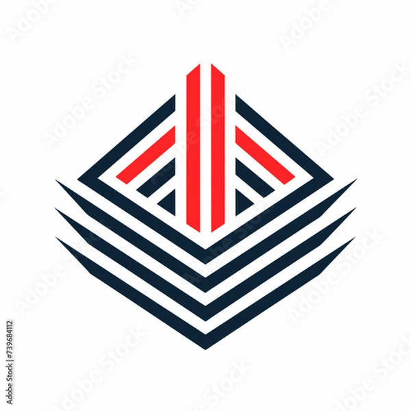 Fototapeta Creative Logo Concept with Abstract Branded Lines