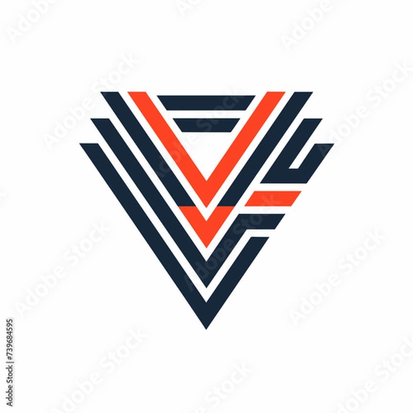 Fototapeta Elegant Logo Mark with Contemporary Branded Lines