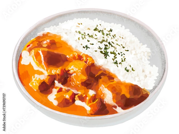 Obraz バターチキンカレー（パセリ付き）