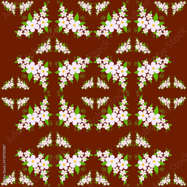Fototapeta pattern with flowers