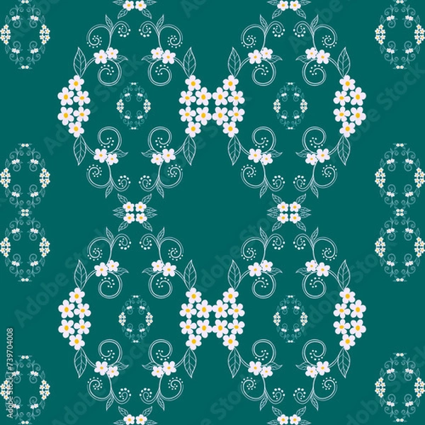 Fototapeta pattern with flowers