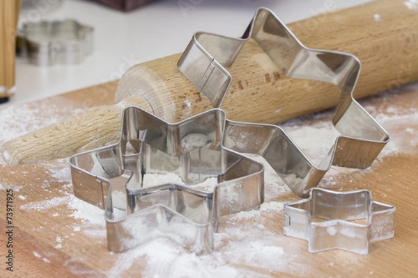 Fototapeta Plätzchen Ausstecher Sterne