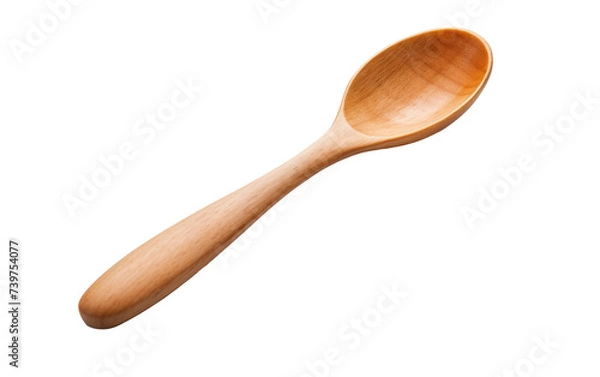 Obraz A wooden spoon. on a White or Clear Surface PNG Transparent Background.