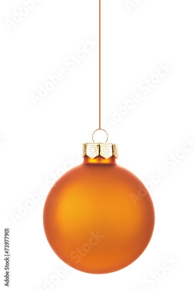 Obraz Orangene Weihnachtskugeln