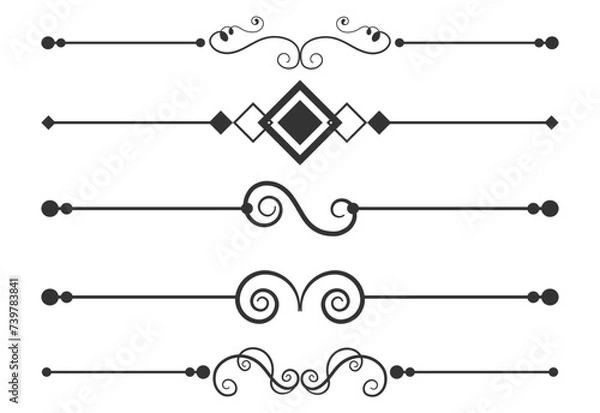 Fototapeta calligraphic border and divider element