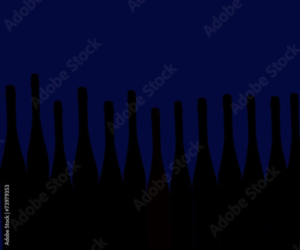 Fototapeta bottles set black
