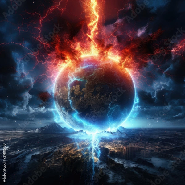 Obraz Planet Struck by Lightning