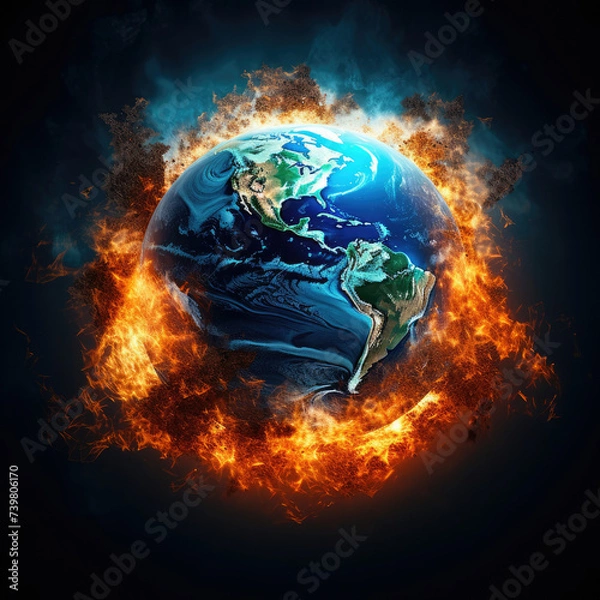 Obraz Earth Engulfed in Flames