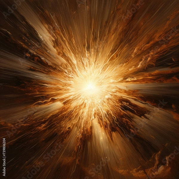 Obraz Burst of Light in the Dark Sky