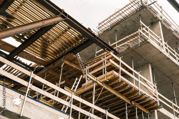 Fototapeta modern skyscraper in construction