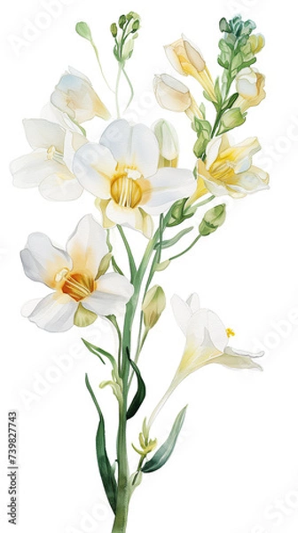Obraz フリージアの水彩画
