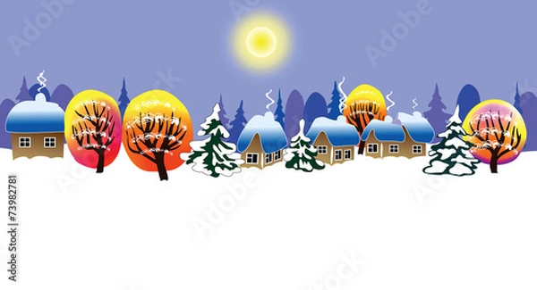 Obraz Beautiful Christmas landscape