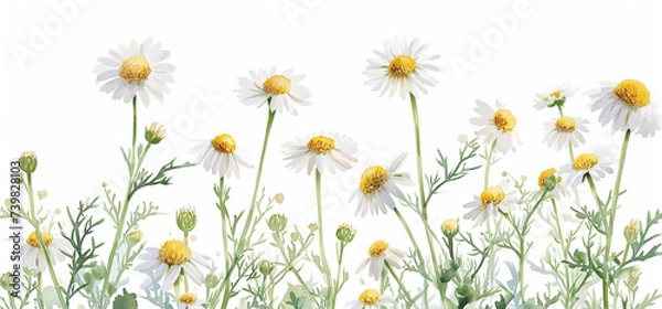 Obraz カモミールの水彩画