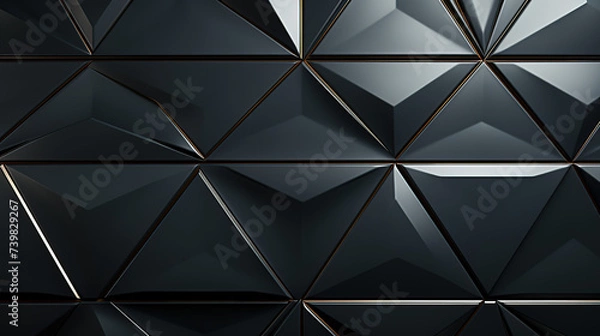 Obraz Semigloss wall background with tiles triangular in shape backgrounds