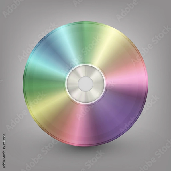 Obraz Blue-ray, DVD or CD disc. Vector illustration