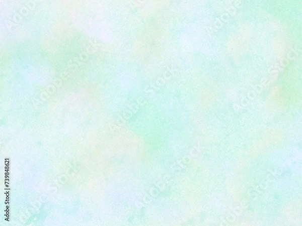 Obraz 落ち着いたブルーグリーンの和紙風グラデーション水彩背景