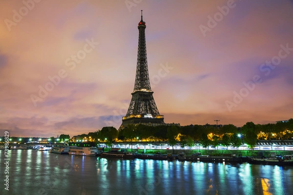 Fototapeta Paris cityscape with Eiffel tower