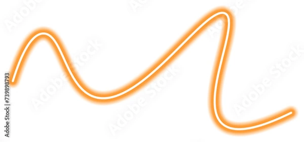Fototapeta Glowing Abstract Orange Neon