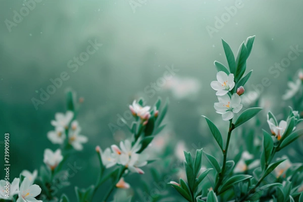 Fototapeta A slide background for showcasing spring. Background image. Created with Generative AI technology