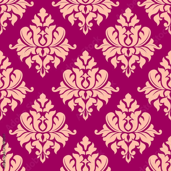 Obraz Beige damask seamless pattern